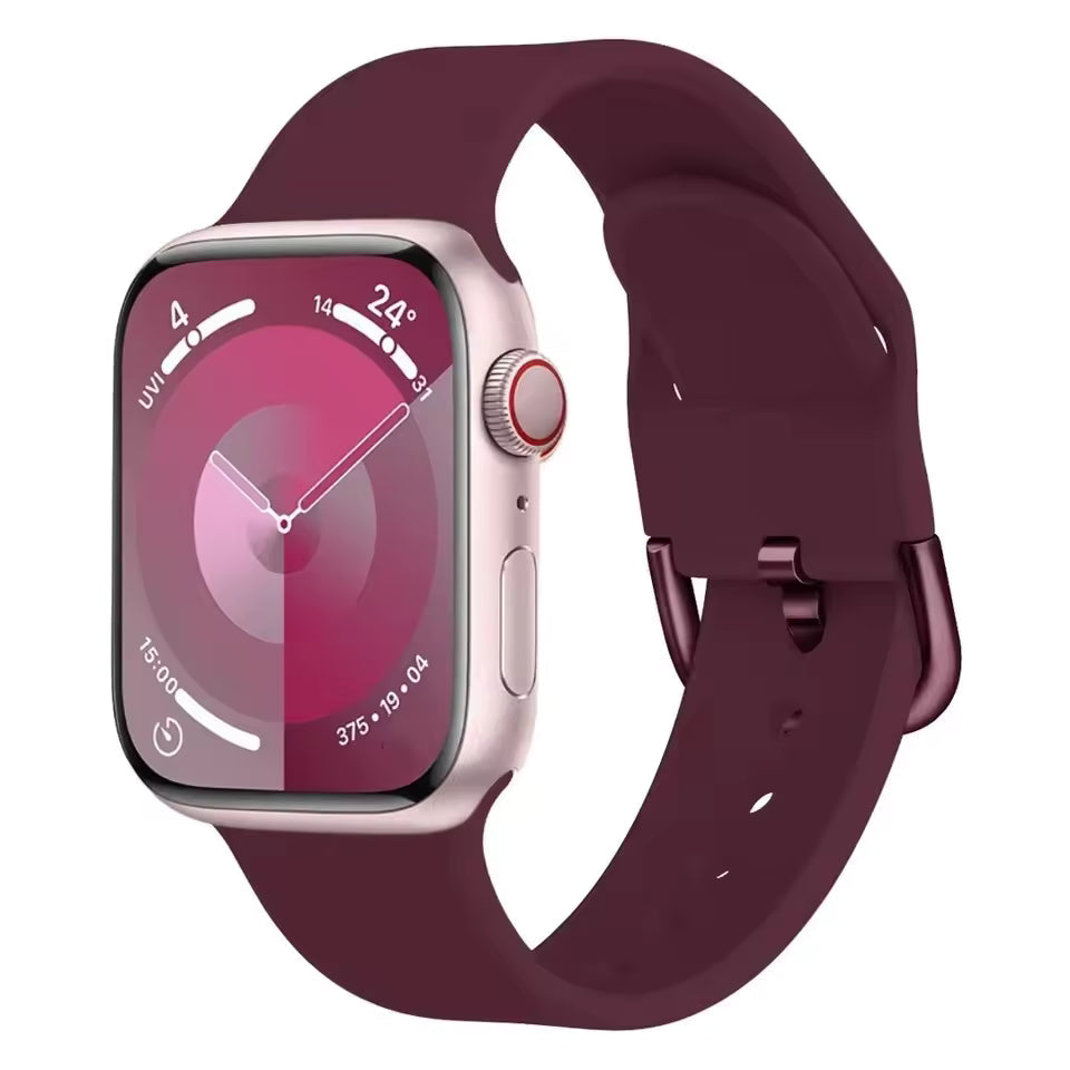 Silicone Bracelet for Apple Watch Ultra3 Band 49mm 46mm 45mm 41mm 44mm 42mm 40mm Series 11/10/9/8/7/6/5/4/SE