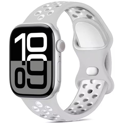 Silicone Breathable Bracelet for Apple Watch Band iWatch Series Ultra2/10/9/8/7/6/5/4/SE