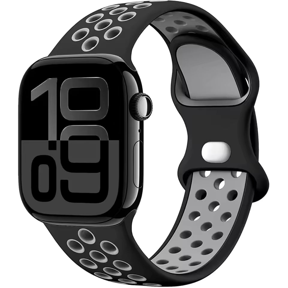 Silicone Breathable Bracelet for Apple Watch Band iWatch Series Ultra2/10/9/8/7/6/5/4/SE