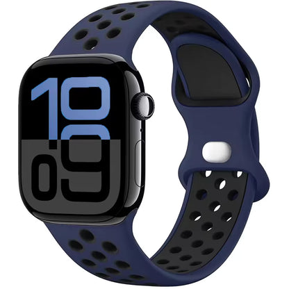 Silicone Breathable Bracelet for Apple Watch Band iWatch Series Ultra2/10/9/8/7/6/5/4/SE