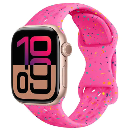 Silicone Breathable Bracelet for Apple Watch Band iWatch Series Ultra2/10/9/8/7/6/5/4/SE