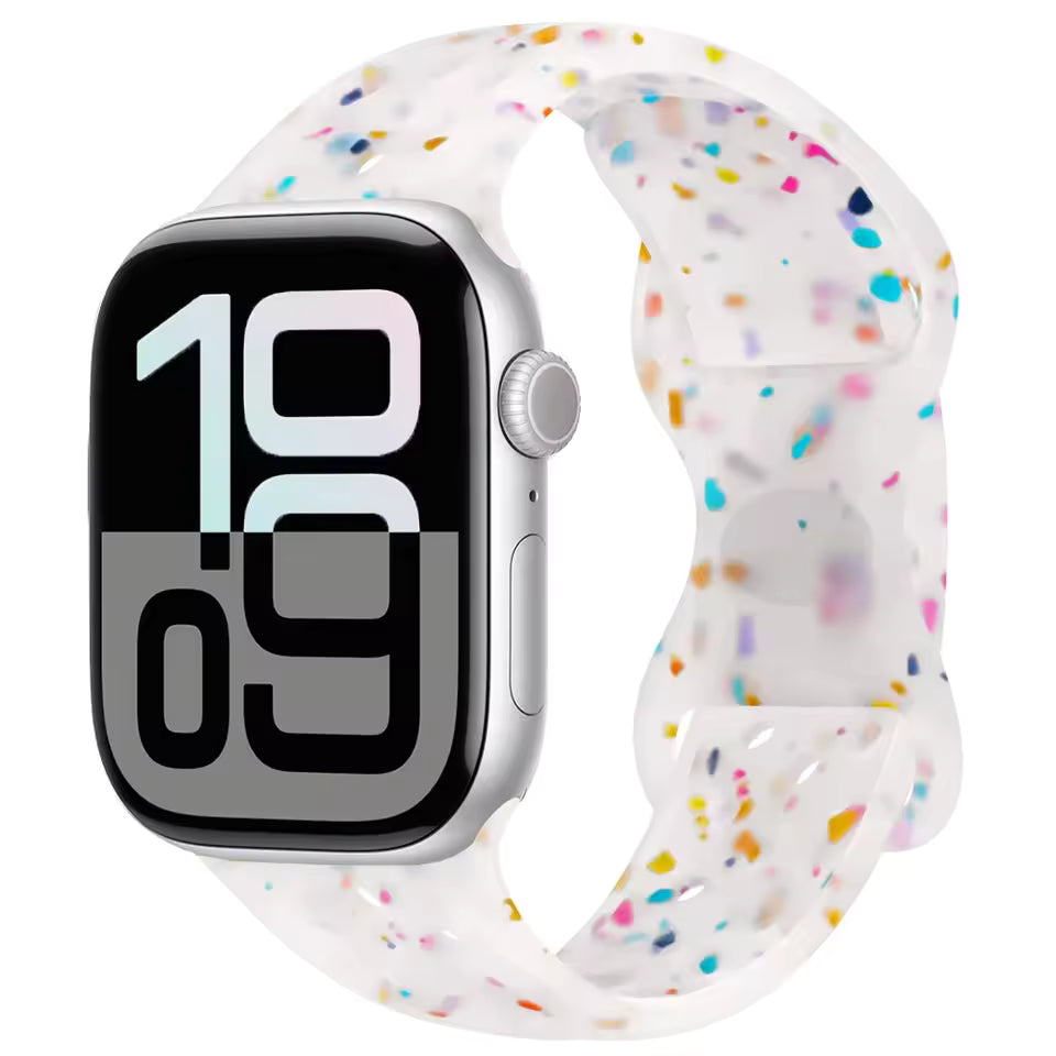 Silicone Breathable Bracelet for Apple Watch Band iWatch Series Ultra2/10/9/8/7/6/5/4/SE