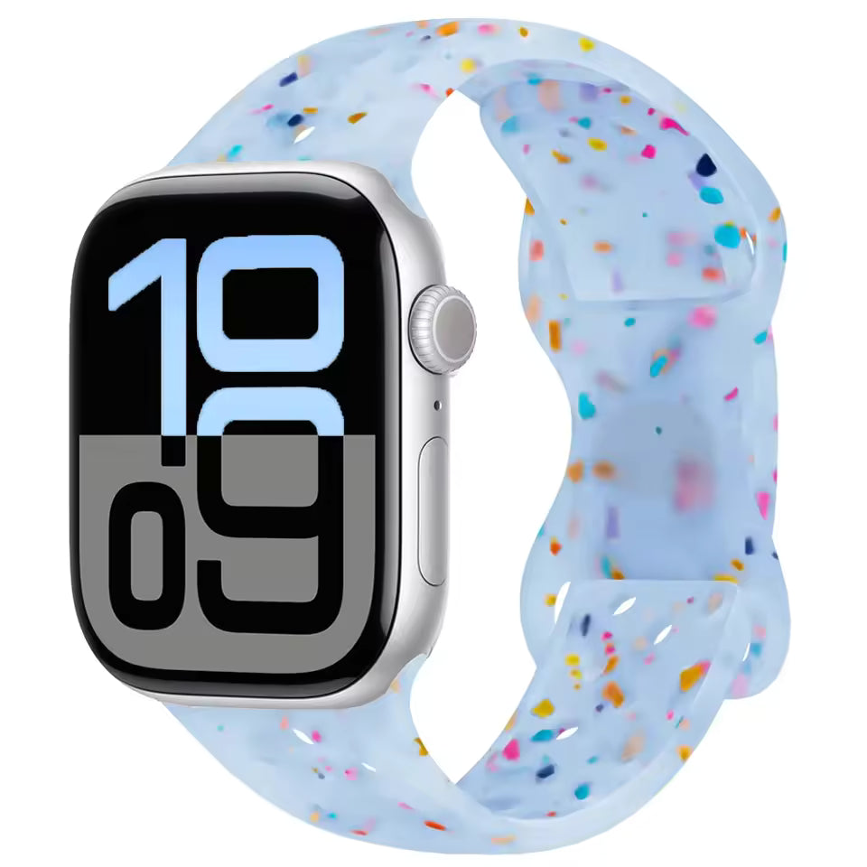 Silicone Breathable Bracelet for Apple Watch Band iWatch Series Ultra2/10/9/8/7/6/5/4/SE