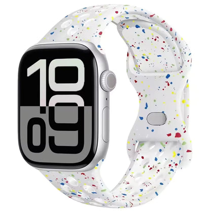 Silicone Breathable Bracelet for Apple Watch Band iWatch Series Ultra2/10/9/8/7/6/5/4/SE