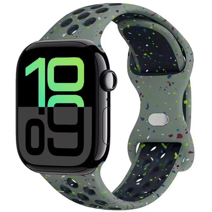 Silicone Breathable Bracelet for Apple Watch Band iWatch Series Ultra2/10/9/8/7/6/5/4/SE