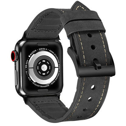 Silicone+Leather Strap for Apple Watch Band iWatch Series Ultra3/11/10/9/8/7/6/5/4/SE