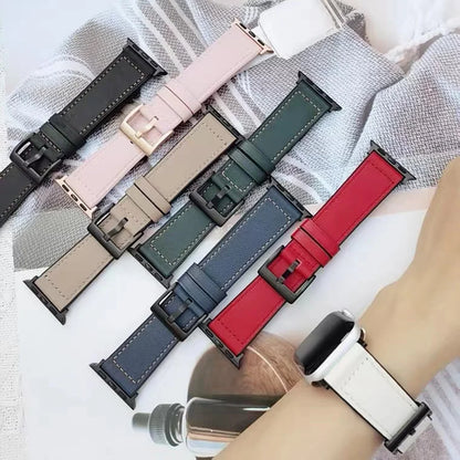 Silicone+Leather Strap for Apple Watch Band iWatch Series Ultra3/11/10/9/8/7/6/5/4/SE
