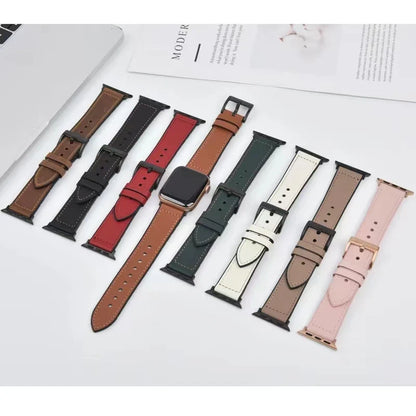 Silicone+Leather Strap for Apple Watch Band iWatch Series Ultra3/11/10/9/8/7/6/5/4/SE