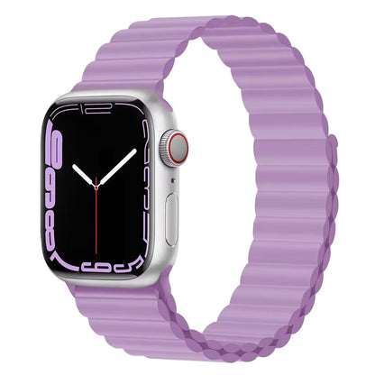 Silicone Magnetic Bracelet for Apple Watch Band iWatch Series Ultra3/11/10/9/8/7/6/5/4/SE