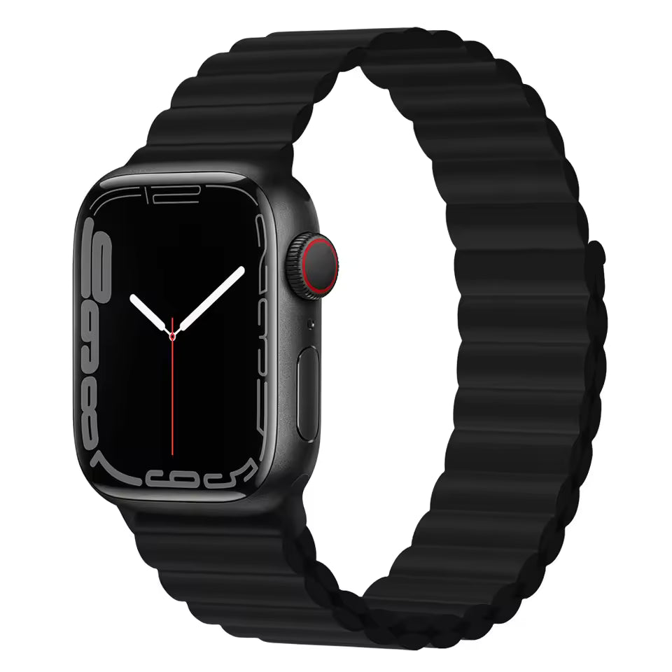 Silicone Magnetic Bracelet for Apple Watch Band iWatch Series Ultra3/11/10/9/8/7/6/5/4/SE