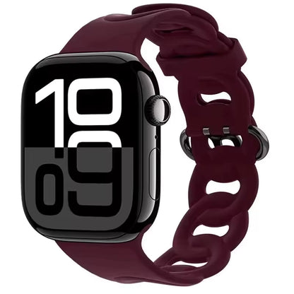 Silicone Sports Bracelet for Apple Watch band iWatch Series 10/9/8/7/Ultra/6/5/4/SE