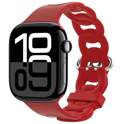 Silicone Sports Bracelet for Apple Watch band iWatch Series 10/9/8/7/Ultra/6/5/4/SE