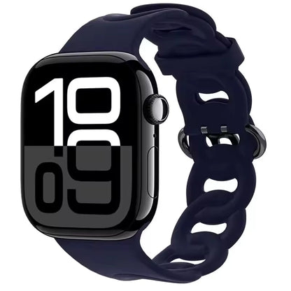 Silicone Sports Bracelet for Apple Watch band iWatch Series 10/9/8/7/Ultra/6/5/4/SE