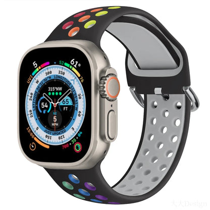 Silicone Sports Bracelet for Apple Watch Band iWatch Series Ultra3/2/11/10/9/8/7/6/5/4/SE