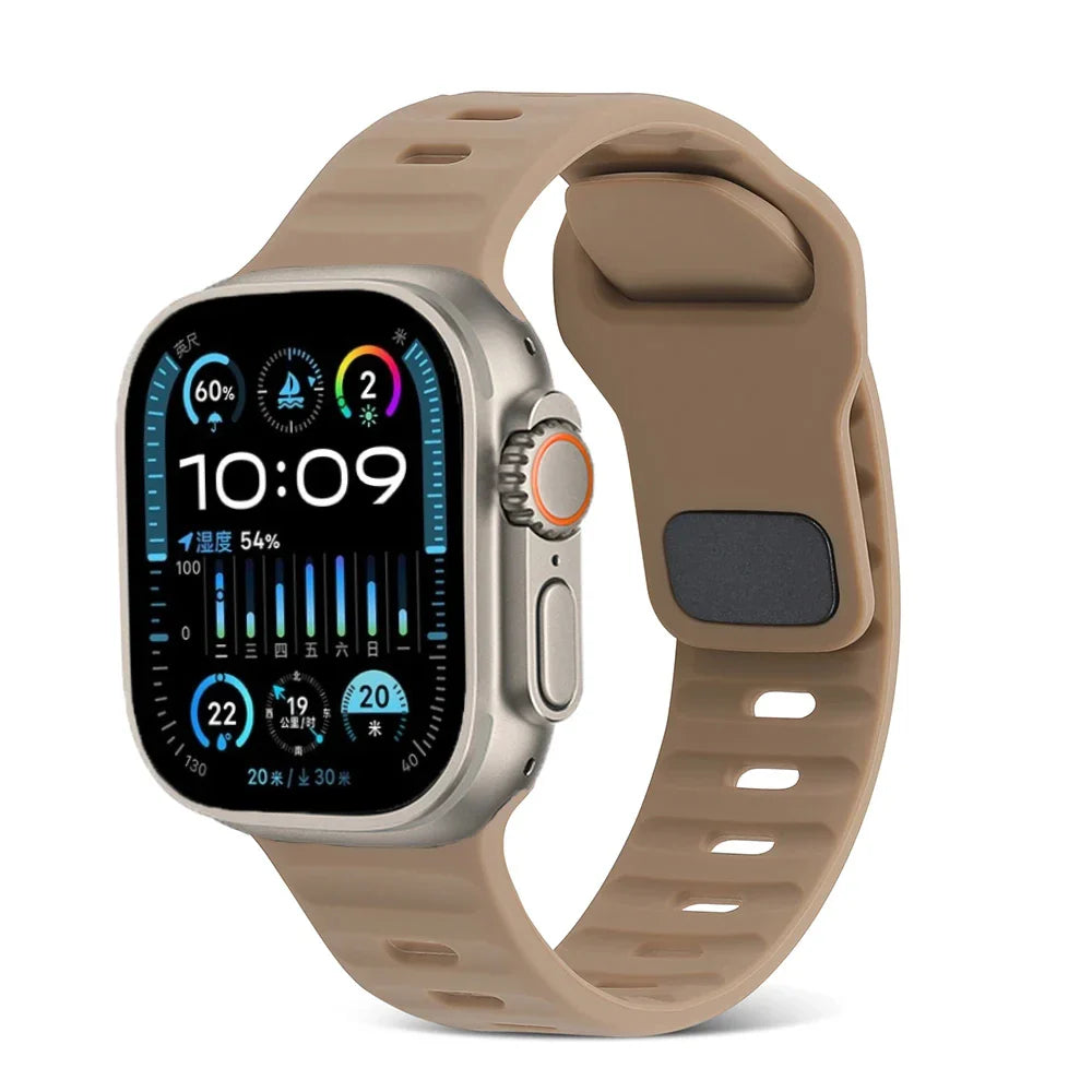 Silicone Sports Strap for Apple Watch Band iWatch Series Ultra2/11/10/9/8/7/6/5/4/3/SE2