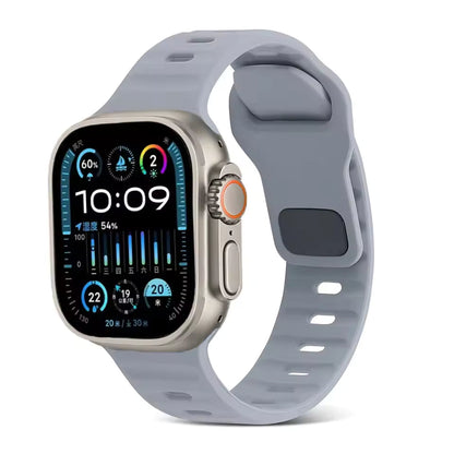 Silicone Sports Strap for Apple Watch Band iWatch Series Ultra2/11/10/9/8/7/6/5/4/3/SE2