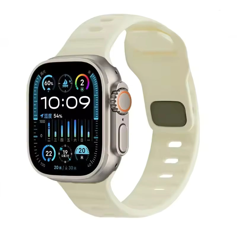 Silicone Sports Strap for Apple Watch Band iWatch Series Ultra2/11/10/9/8/7/6/5/4/3/SE2