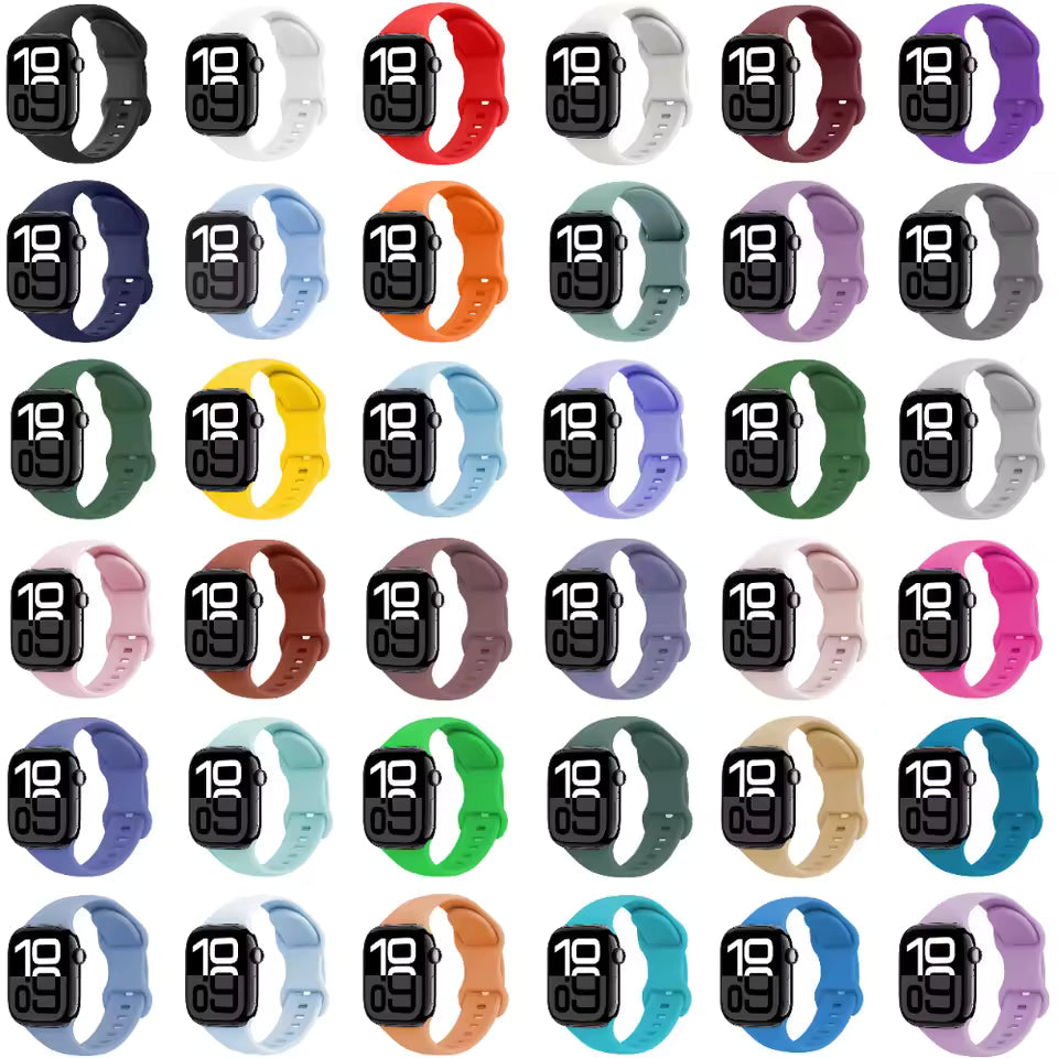 Silicone Strap for Apple Watch Ultra2 Band 49mm 46mm 42mm 45mm 41mm 44mm 40mm Series 11/10/9/8/7/6/5/4/3/SE2