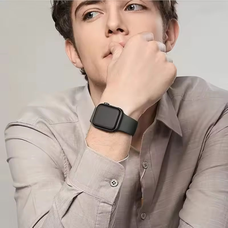 Silicone Strap for Apple Watch Ultra2 Band 49mm 46mm 42mm 45mm 41mm 44mm 40mm Series 11/10/9/8/7/6/5/4/3/SE2