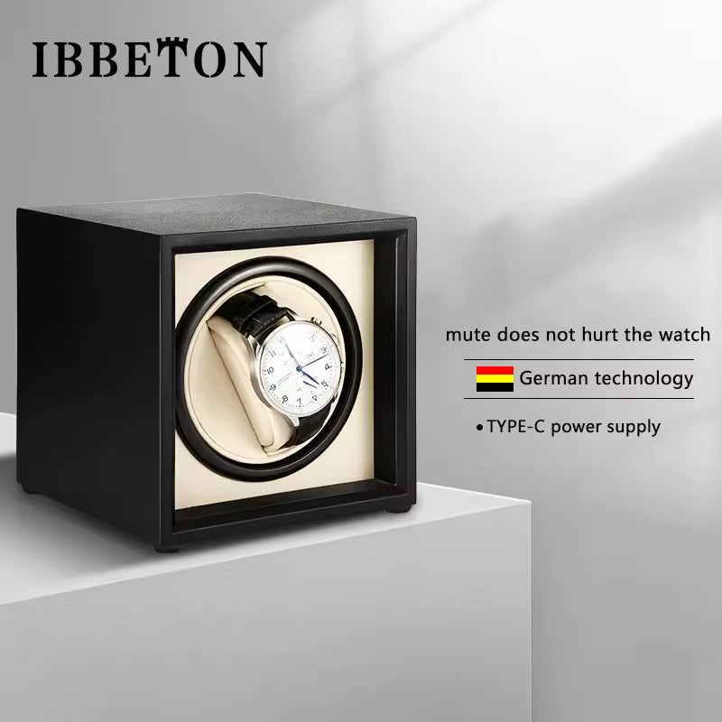 Single Slot Automatic Watch Winder - Luxury Wooden Watch Shaker Watch Box with Mabuchi Motor