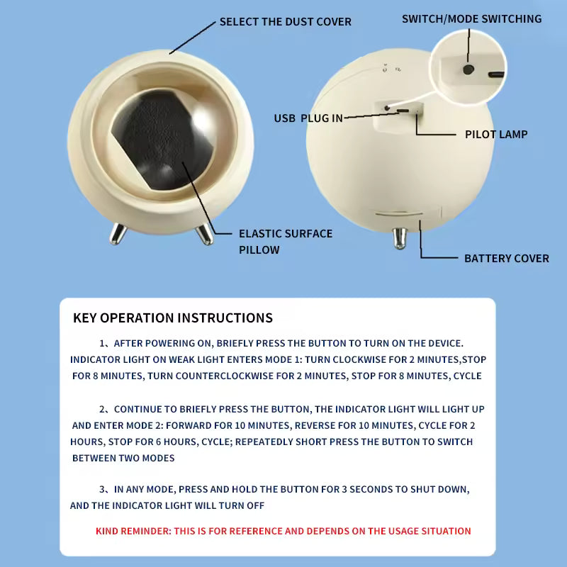 Single Slot Automatic Watch Winder with Mabuchi Mute Motor - Automatic Watch Storage Box
