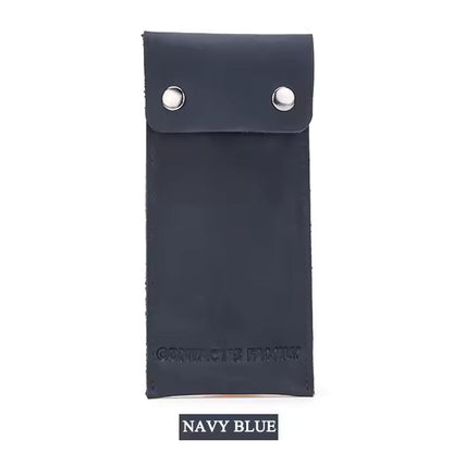 Single Slot Genuine Leather Watch Case for Men - Travel Portable Watch Pouch Holder