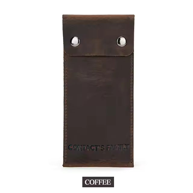 Single Slot Genuine Leather Watch Case for Men - Travel Portable Watch Pouch Holder