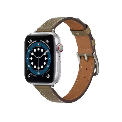 Slim-fit Leather Strap for Apple Watch Band iWatch Series Ultra/3/11/10/9/8/7/6/5/4/SE