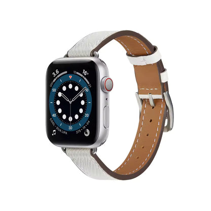 Slim-fit Leather Strap for Apple Watch Band iWatch Series Ultra/3/11/10/9/8/7/6/5/4/SE