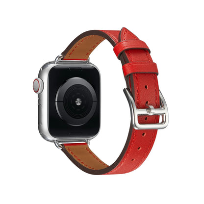 Slim-fit Leather Strap for Apple Watch Band iWatch Series Ultra/3/11/10/9/8/7/6/5/4/SE