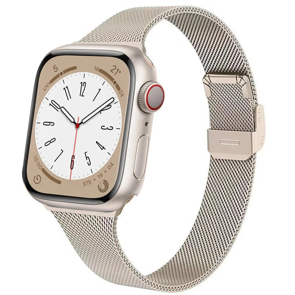 Slim Milanese Loop Strap for Apple Watch Band iWatch Series Ultra/3/11/10/9/8/7/6/5/SE