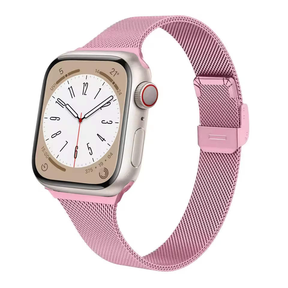 Slim Milanese Loop Strap for Apple Watch Band iWatch Series Ultra/3/11/10/9/8/7/6/5/SE