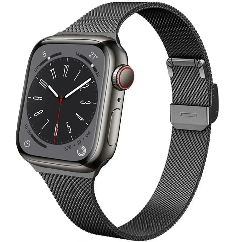 Slim Milanese Loop Strap for Apple Watch Band iWatch Series Ultra/3/11/10/9/8/7/6/5/SE