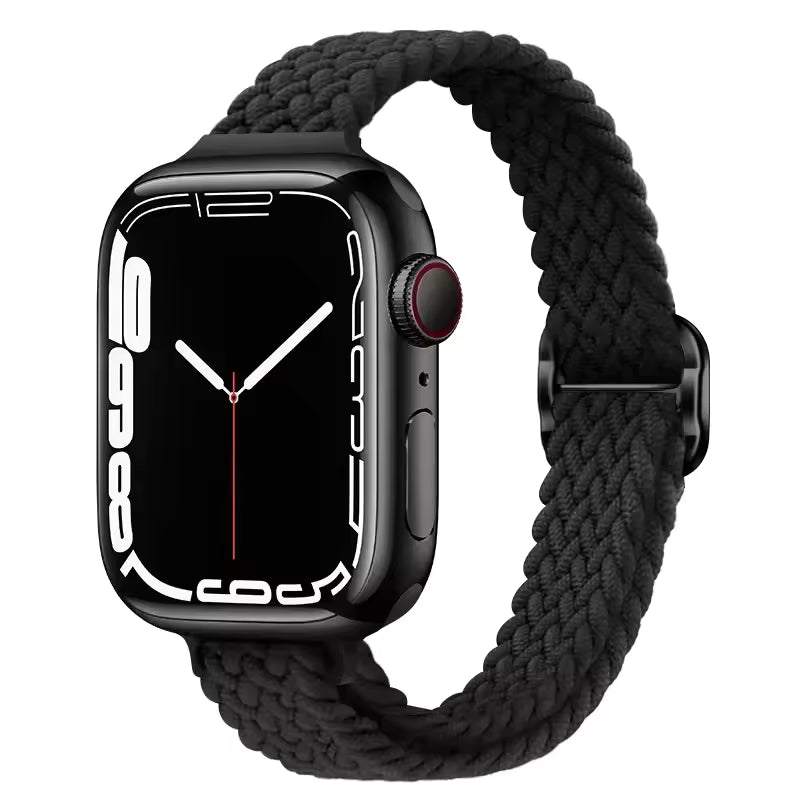 Slim Nylon Braided Bracelet for Apple Watch Band iWatch Series Ultra3/2/10/9/8/7/6/5/4/3/SE2