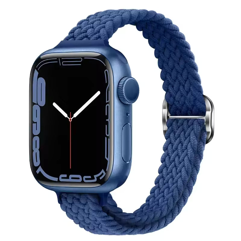Slim Nylon Braided Bracelet for Apple Watch Band iWatch Series Ultra3/2/10/9/8/7/6/5/4/3/SE2