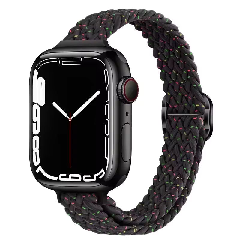 Slim Nylon Braided Bracelet for Apple Watch Band iWatch Series Ultra3/2/10/9/8/7/6/5/4/3/SE2