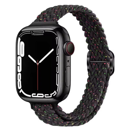 Slim Nylon Braided Bracelet for Apple Watch Band iWatch Series Ultra3/2/10/9/8/7/6/5/4/3/SE2