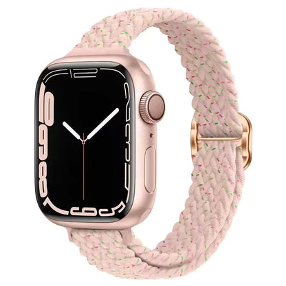 Slim Nylon Braided Bracelet for Apple Watch Band iWatch Series Ultra3/2/10/9/8/7/6/5/4/3/SE2