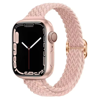 Slim Nylon Braided Bracelet for Apple Watch Band iWatch Series Ultra3/2/10/9/8/7/6/5/4/3/SE2