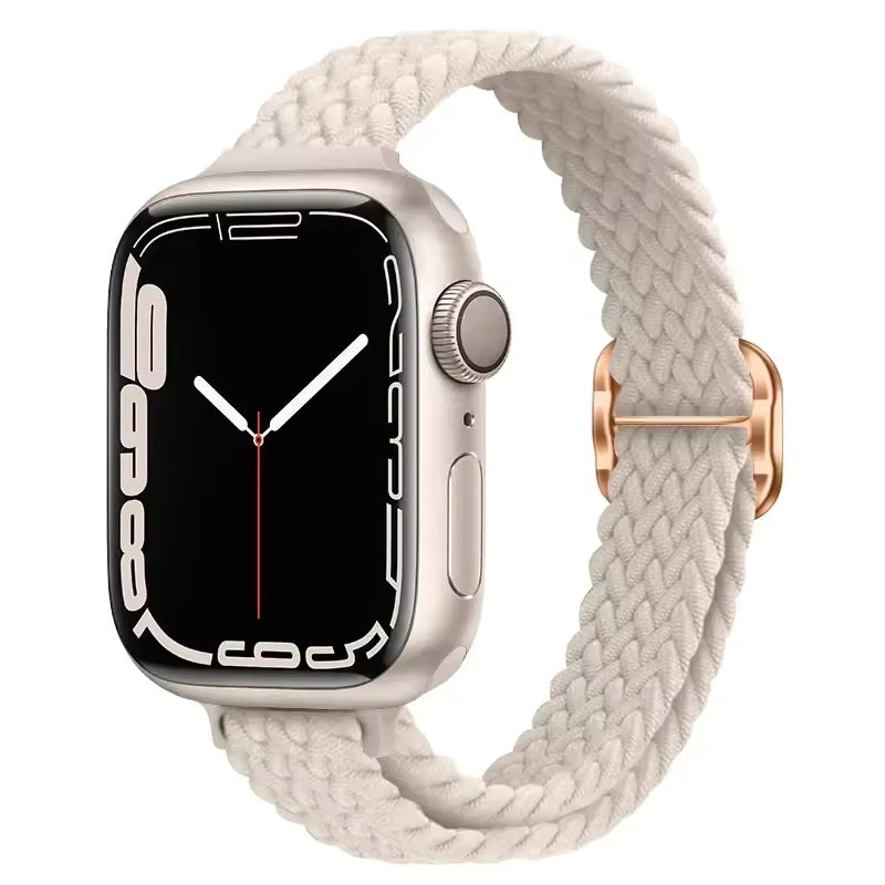 Slim Nylon Braided Bracelet for Apple Watch Band iWatch Series Ultra3/2/10/9/8/7/6/5/4/3/SE2