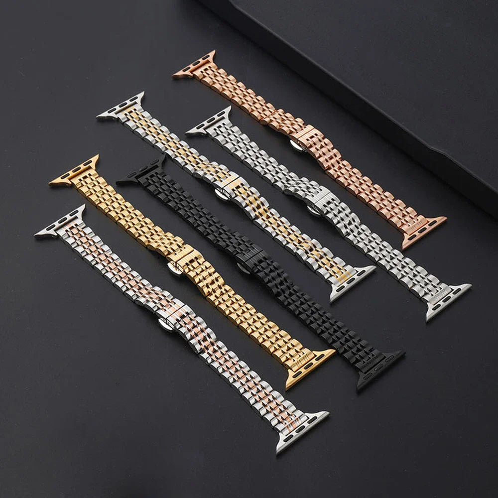 Slim Stainless Steel Bracelet for Apple Watch Ultra3 Band 49mm 45mm 44mm 42mm 41mm 40mm 46mm Series 11/10/9/8/7/6/5/4/SE3