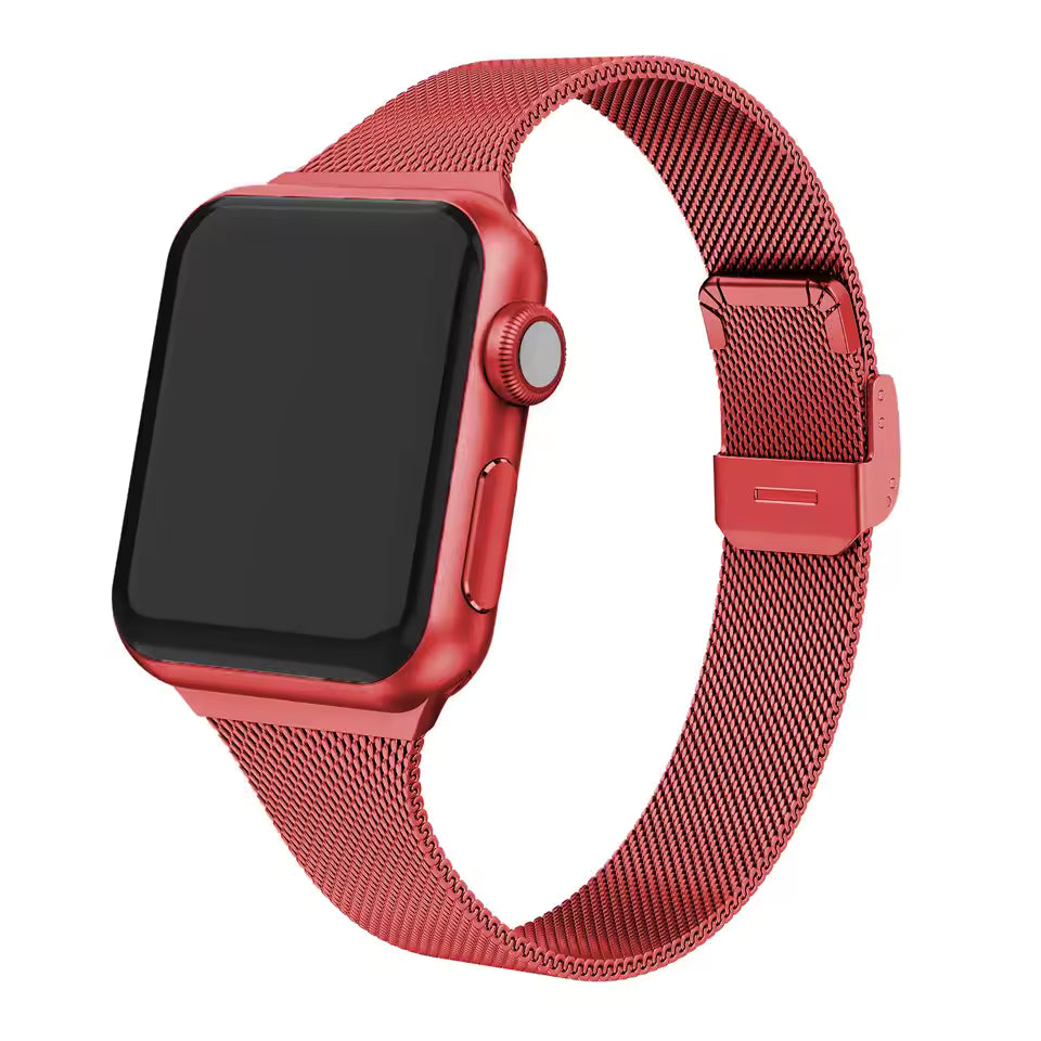 Slim Stainless Steel Strap for Apple Watch Ultra Series 7/6/5/3/SE/8 Band 44mm 45mm 41mm 40mm 49mm 42mm