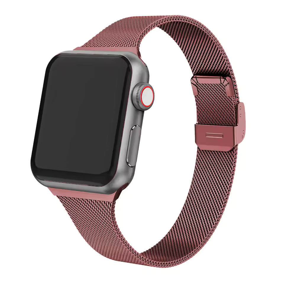 Slim Stainless Steel Strap for Apple Watch Ultra Series 7/6/5/3/SE/8 Band 44mm 45mm 41mm 40mm 49mm 42mm