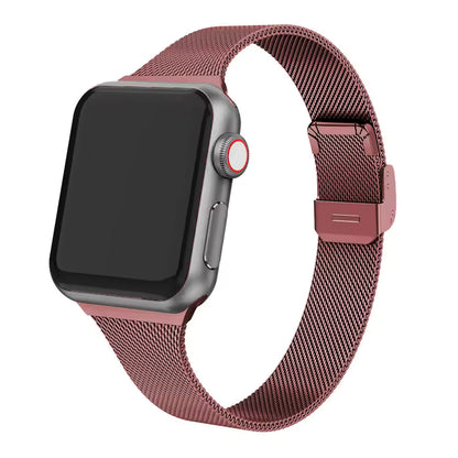 Slim Stainless Steel Strap for Apple Watch Ultra Series 7/6/5/3/SE/8 Band 44mm 45mm 41mm 40mm 49mm 42mm