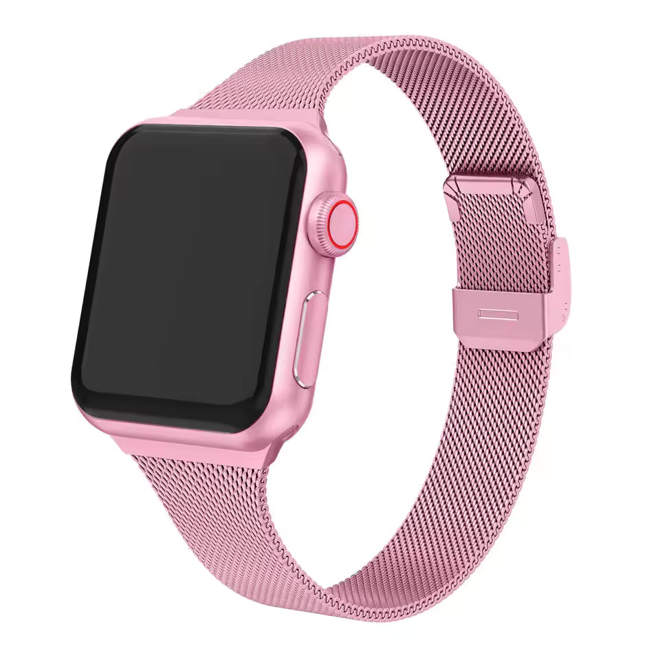 Slim Stainless Steel Strap for Apple Watch Ultra Series 7/6/5/3/SE/8 Band 44mm 45mm 41mm 40mm 49mm 42mm