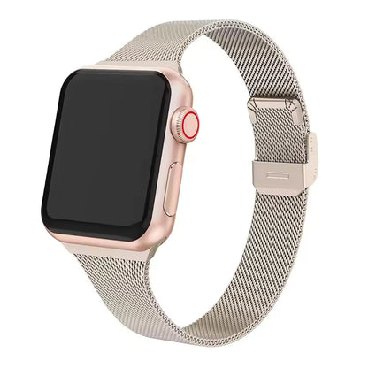 Slim Stainless Steel Strap for Apple Watch Ultra Series 7/6/5/3/SE/8 Band 44mm 45mm 41mm 40mm 49mm 42mm