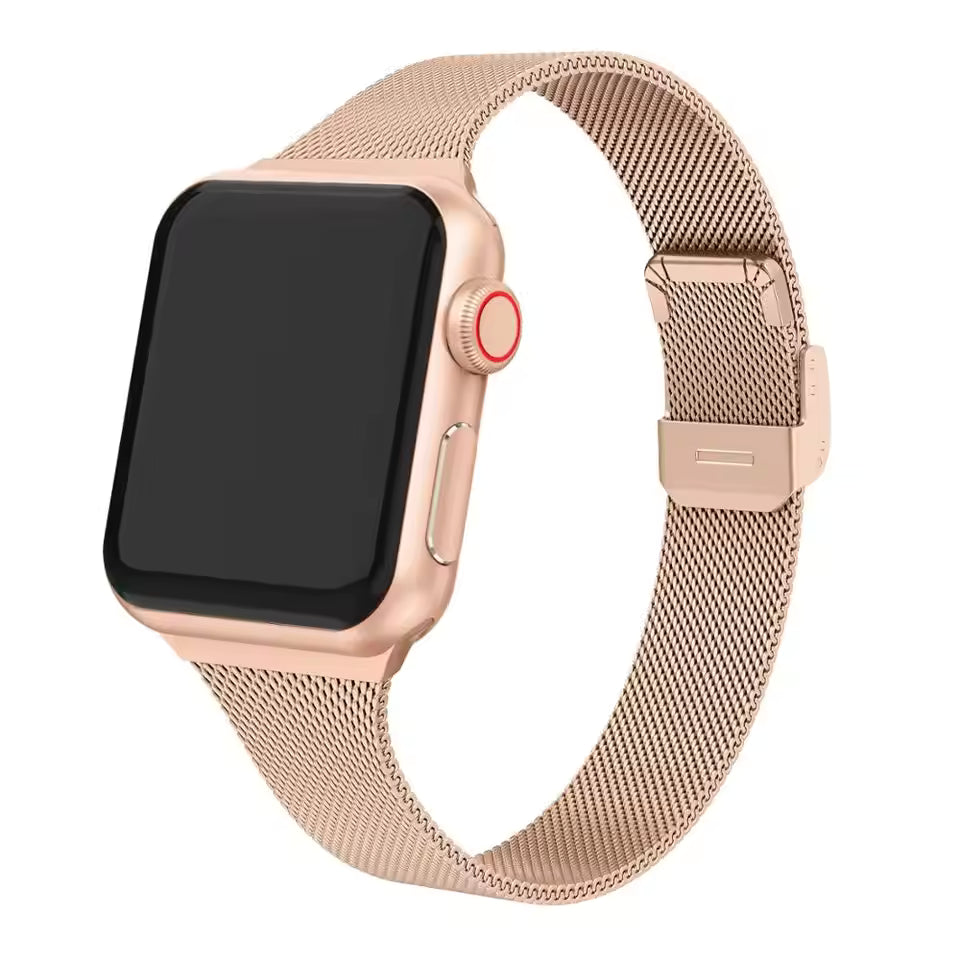Slim Stainless Steel Strap for Apple Watch Ultra Series 7/6/5/3/SE/8 Band 44mm 45mm 41mm 40mm 49mm 42mm