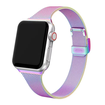 Slim Stainless Steel Strap for Apple Watch Ultra Series 7/6/5/3/SE/8 Band 44mm 45mm 41mm 40mm 49mm 42mm