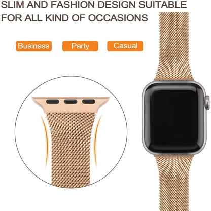 Slim Stainless Steel Strap for Apple Watch Ultra Series 7/6/5/3/SE/8 Band 44mm 45mm 41mm 40mm 49mm 42mm