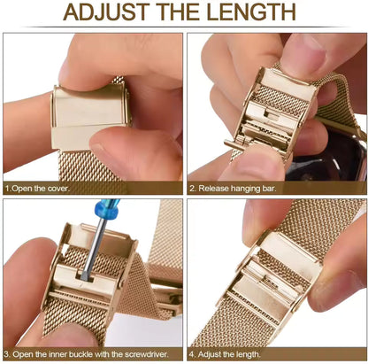 Slim Stainless Steel Strap for Apple Watch Ultra Series 7/6/5/3/SE/8 Band 44mm 45mm 41mm 40mm 49mm 42mm